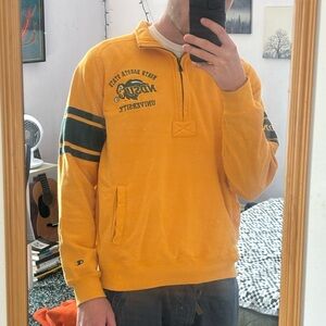 Champion Y2K NDSU Striped Embroidered Collegiate School Football Quarterzip